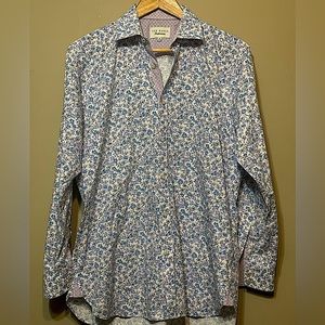 TED BAKER Endurance 100% Cotton Floral Button Down Shirt